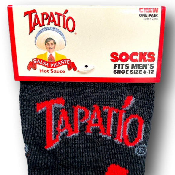 3/$20 Tapatio Salsa Picante Hot Sauce Funny Novelty Crew Socks - Brand New - Picture 2 of 3
